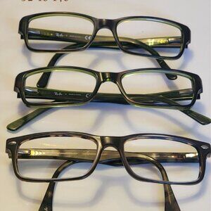 UNISEX RAYBAN Three Pairs of ONLY , NO LENSES  Eye frames 52-16-140,
